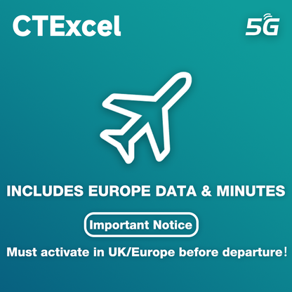 CTExcel China SIM Card 30 Days 30GB | High-Speed 5G/4G Data | Support Voice Calls & SMS | Hotspot Supported | Refillable Plan | Auto-Activation | Official China Telecom Network | 24×7 Support